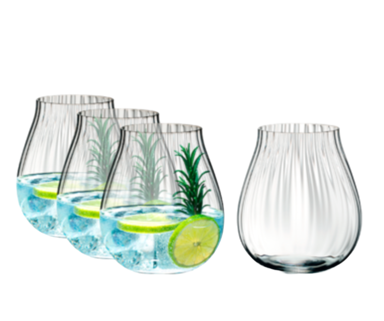 Riedel Bar Gin Set Optical "O" 4 glas