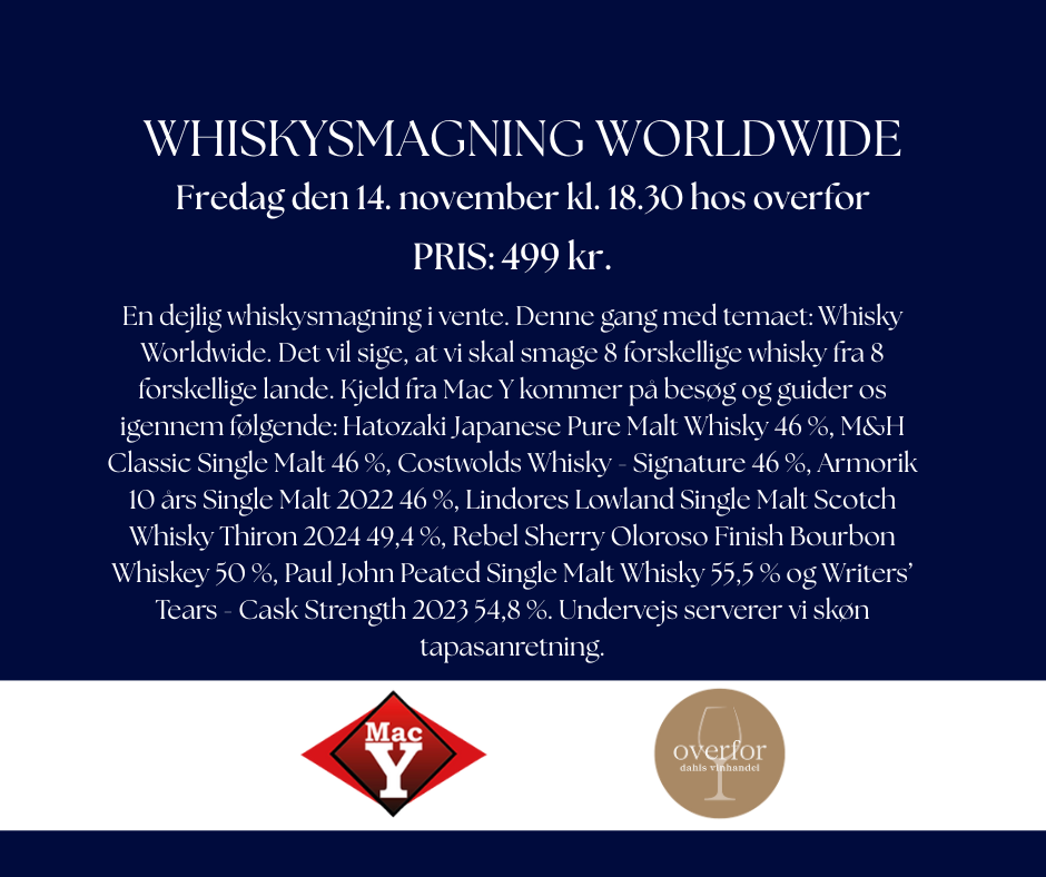Whiskysmagning Worldwide fredag den 14. november 2025