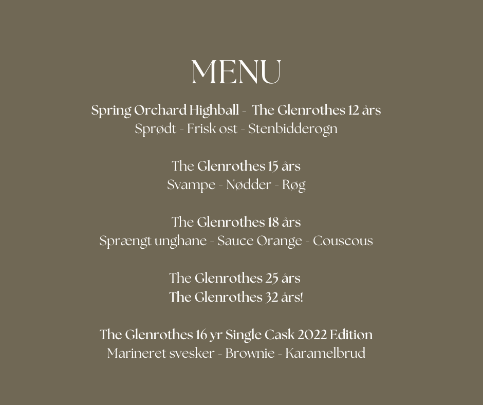 Whisky og Gastronomi - Fredag den 13. marts 2026