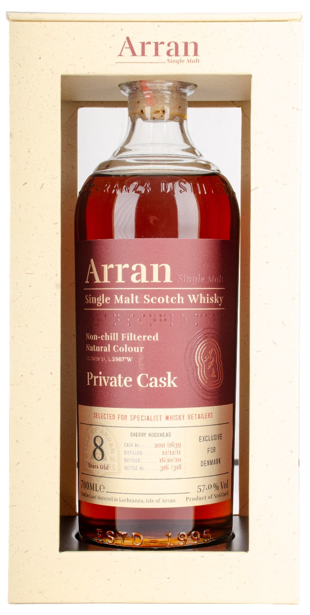 The Arran Malt - Private Cask C2639 - 2011 - 8 år