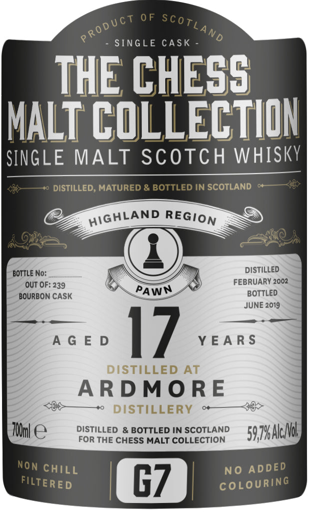 The Chess Malt Collection: Ardmore, 2002 – 17 Years Old Highland Single Malt – 59,7% (Bourbon Cask)