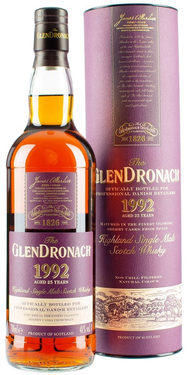 Glendronach 1992 25 år Danish Retail Edition Sherry Cask