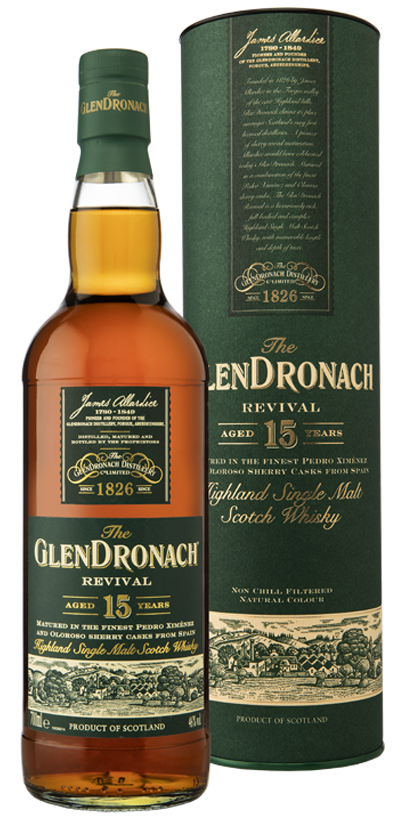 ウイスキー GlenDronach Revival 15 Years Køb Glendronach Revival 15 yo Single Malt Whisky Highland