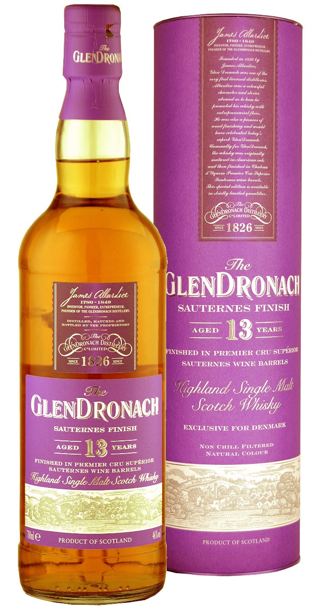 GlenDronach 13 Yo Sauternes Finish Premier Cru Supérior Danish Exclusive for Denmark