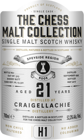 The Chess Malt Collection: Craigellachie, 1995 – 21 Years Old Speyside Single Malt – 52,3% (Sherry Butt)