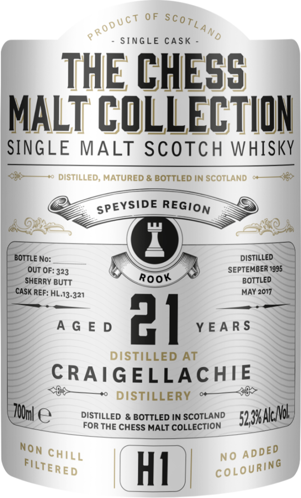 The Chess Malt Collection: Craigellachie, 1995 – 21 Years Old Speyside Single Malt – 52,3% (Sherry Butt)