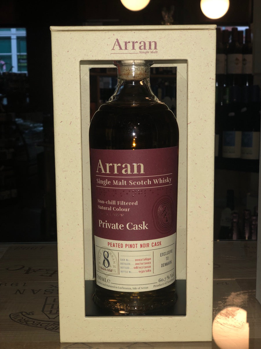 Arran 2012 8 Y.o. 60,7% Peated Pinot Noir Cask No. 2690