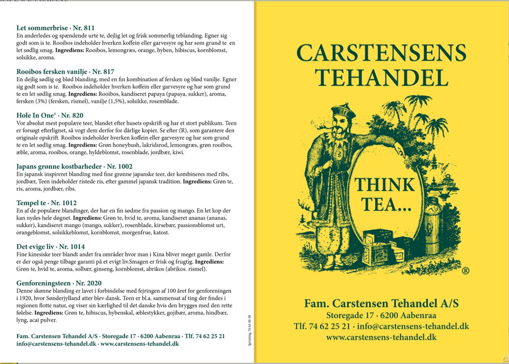 Carstensen Te Julekalender med 2 x 24 Tebreve
