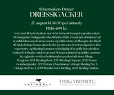 Winemakers Dinner DREISSIGACKER den 27. august 2025