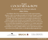 Cocktails & Rom - Brugal 18. september
