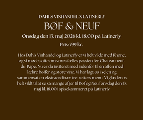 Bøf & Neuf - Onsdag den 13. maj 2026