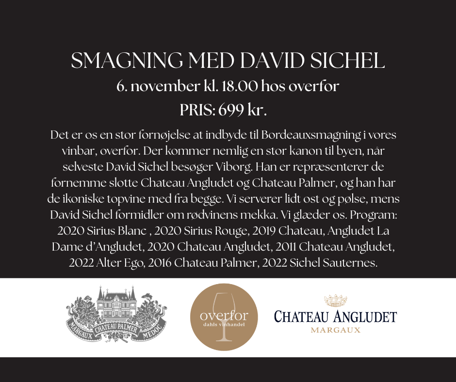 Smagning med David Sichel den 6. november 2025