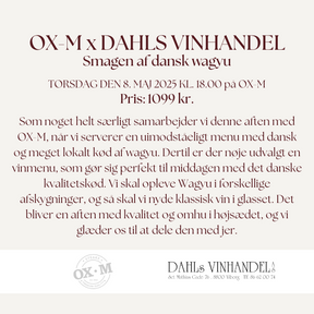 OX-M x Dahls Vinhandel: Smagen af dansk Wagyu den 8.maj