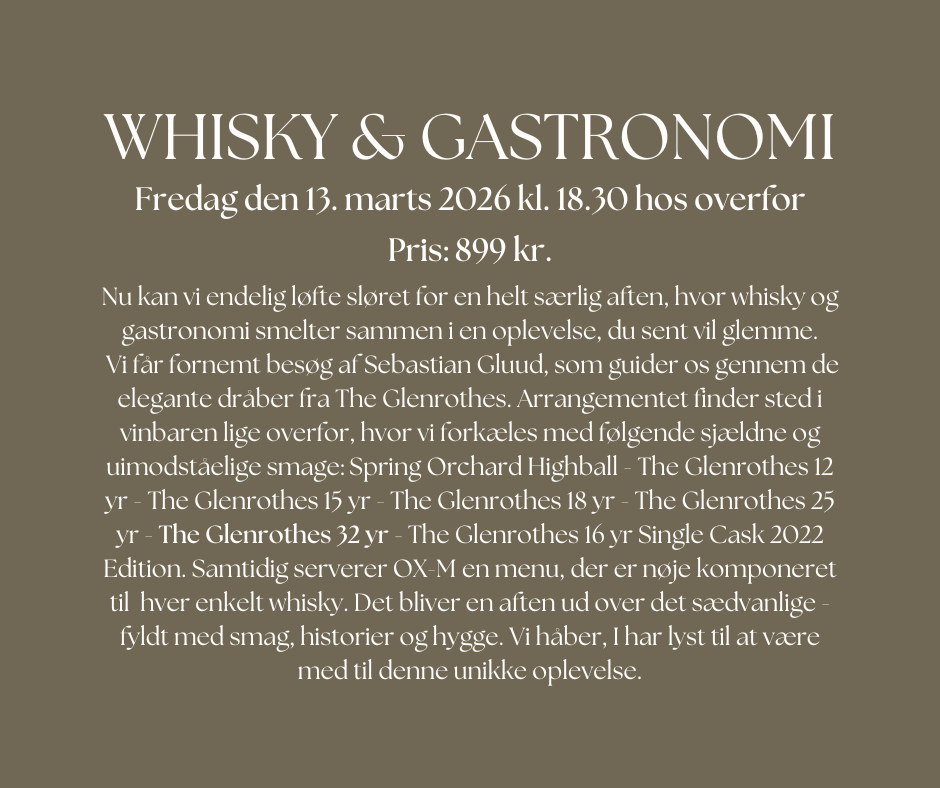 Whisky og Gastronomi - Fredag den 13. marts 2026