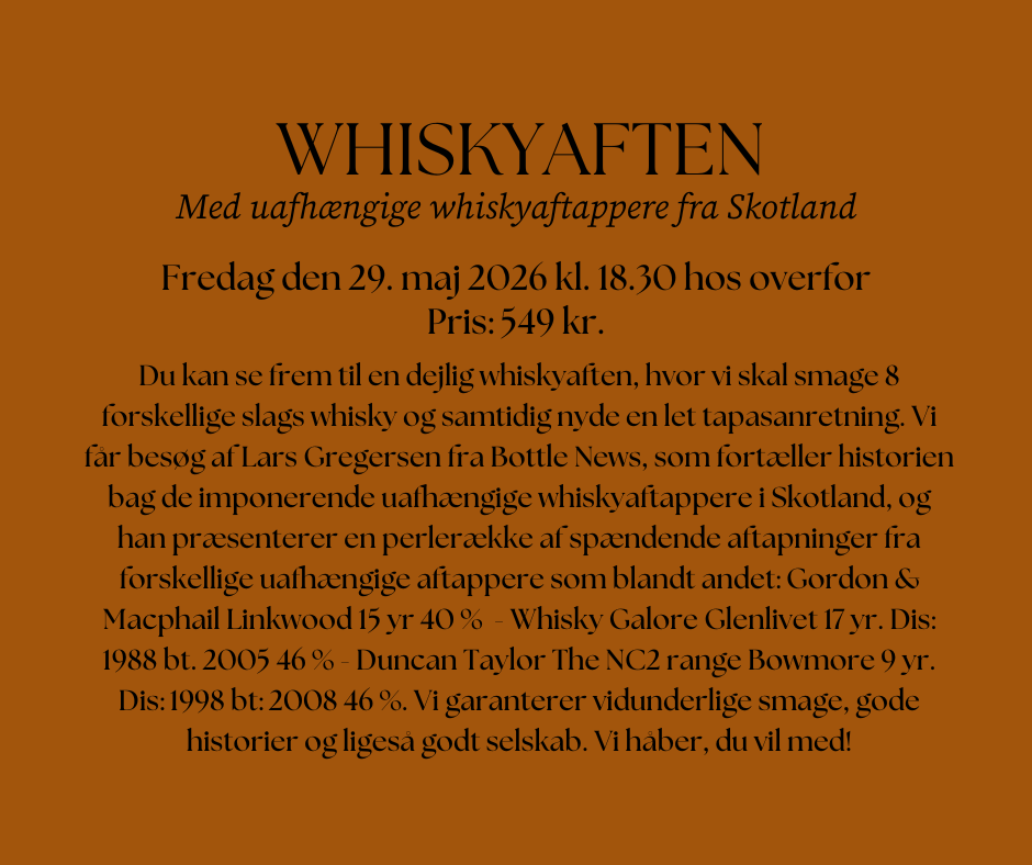 Whiskyaften - Fredag den 29. maj kl. 18.30