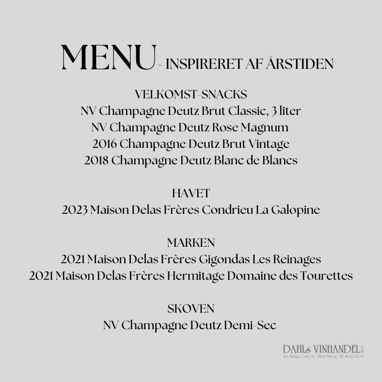 Winemakers Dinner Deutz x Delas den 12. juni