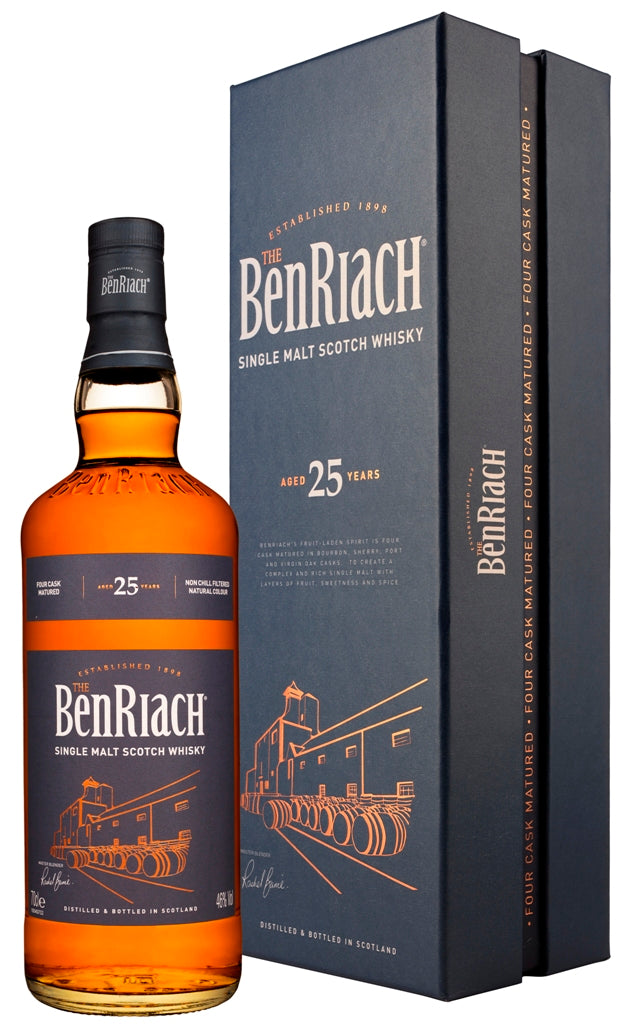BenRiach, 25 Years Old Speyside Single Malt – 46% (Bourbon/Sherry Casks)